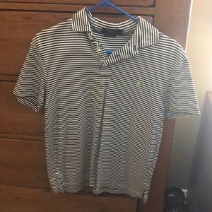 Striped soft touch polo shirt